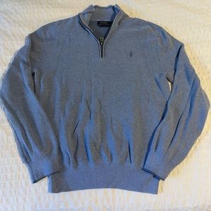 Polo by Ralph Lauren Light Blue Half-Zip Sweater